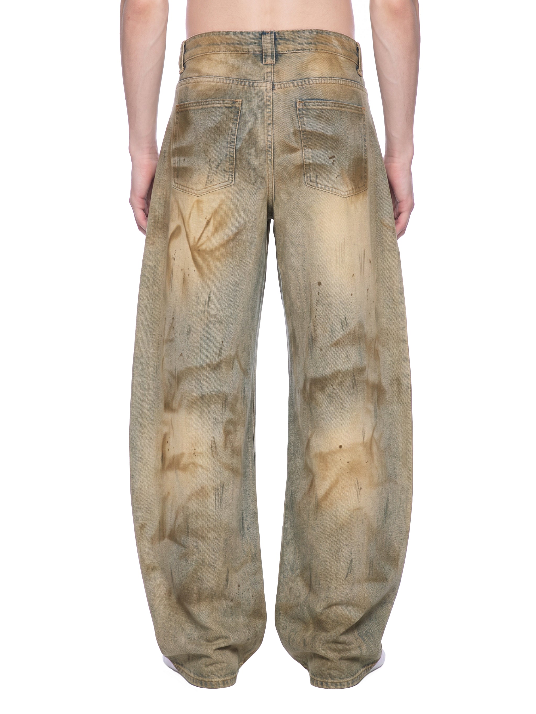 Rose Vintage Dirty Wash Barrel Leg Jeans