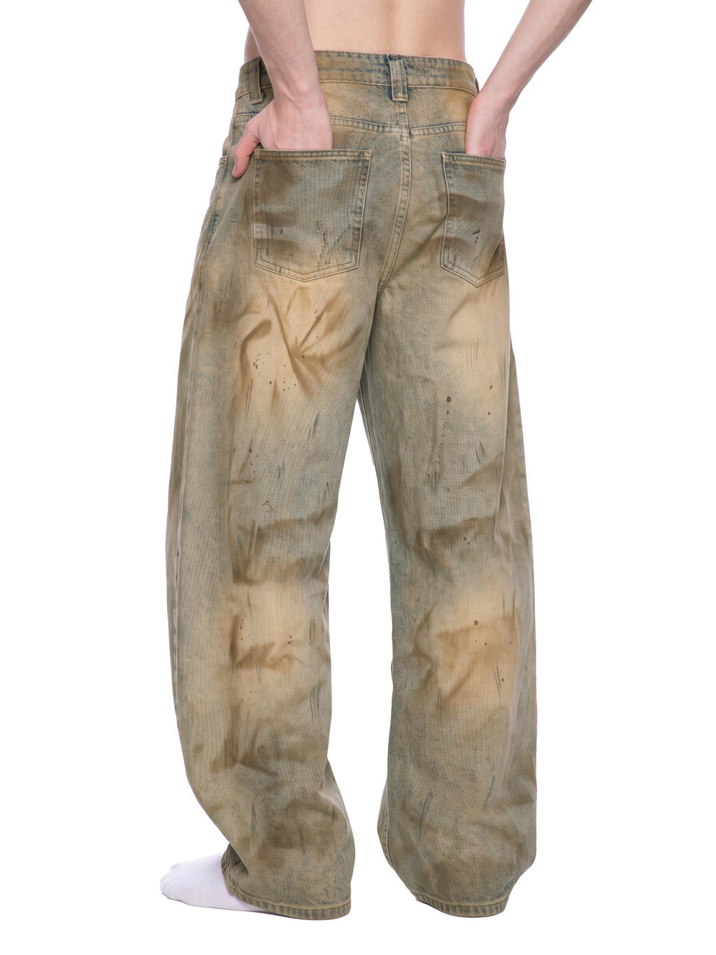 Rose Vintage Dirty Wash Barrel Leg Jeans