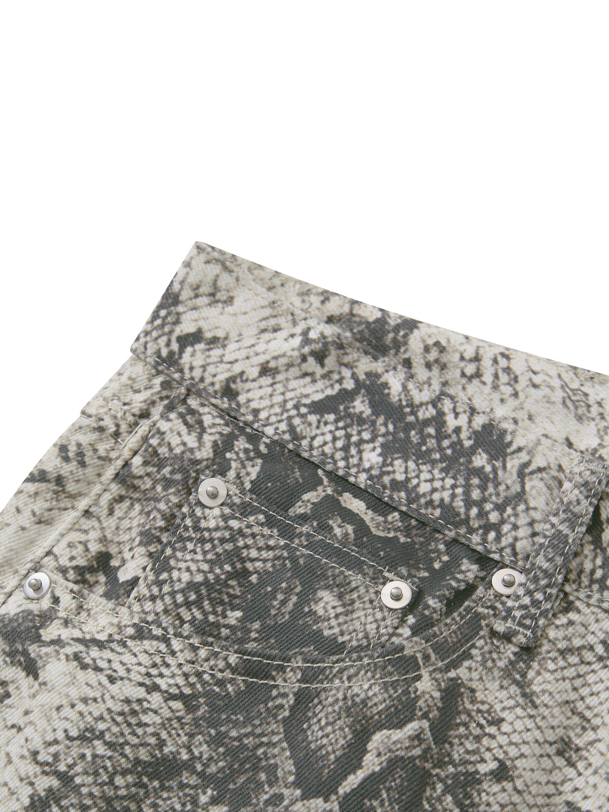 Rose Logo Snake Print Shorts