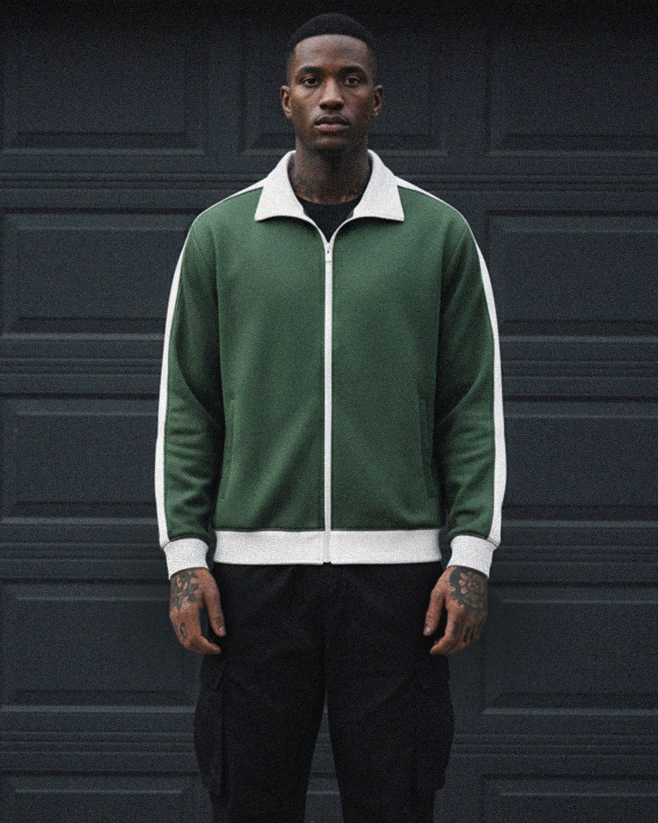 EVERYDAY Contrast Trim Stand Collar Jacket