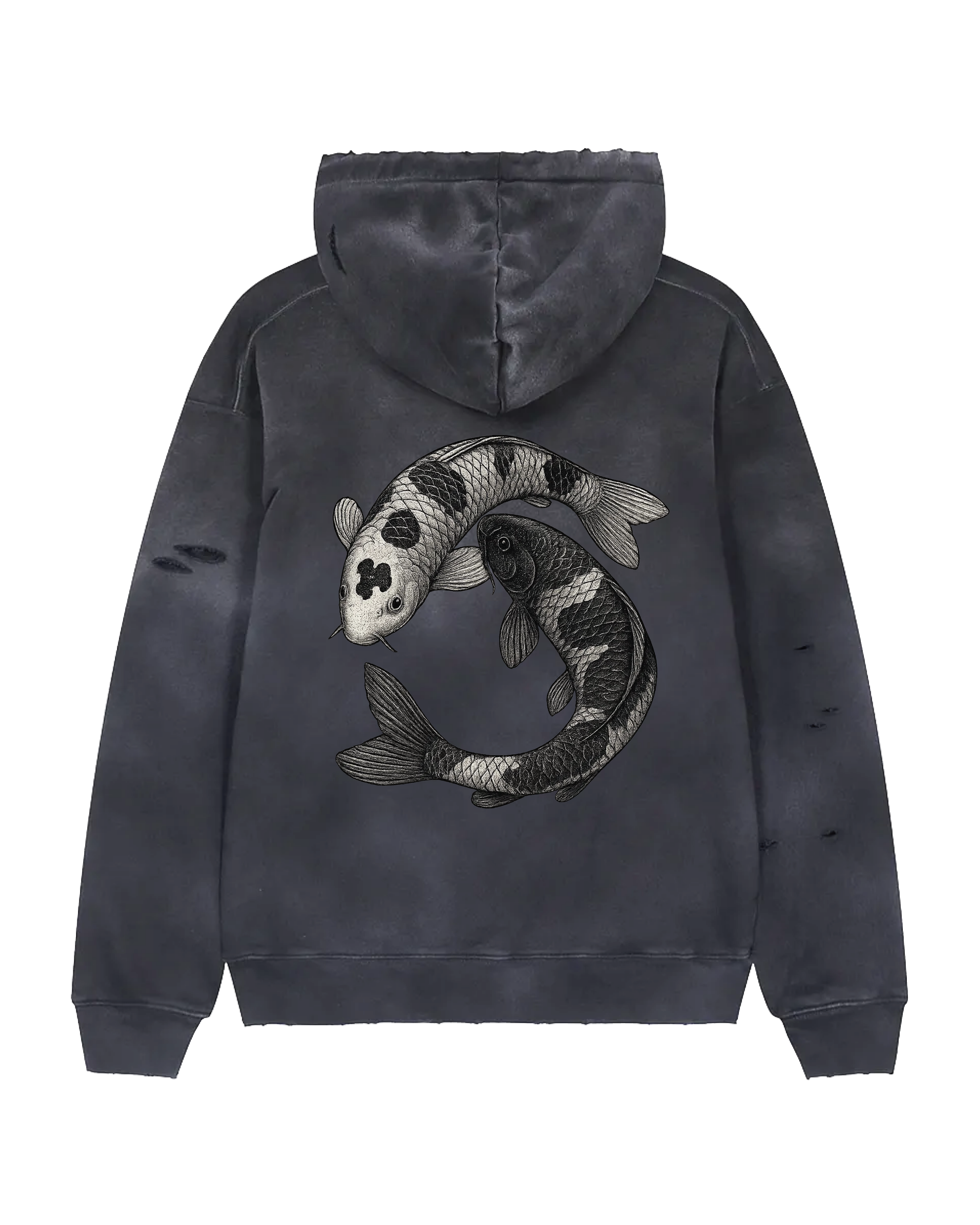 Koi Heavyweight Hand-Frayed Washed Hoodie