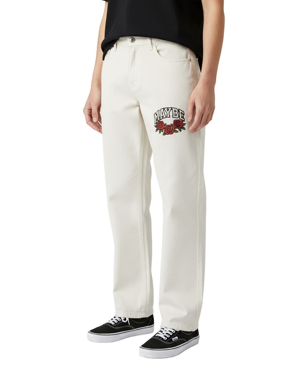 Roses Heavyweight Cotton Straight-Leg Pants