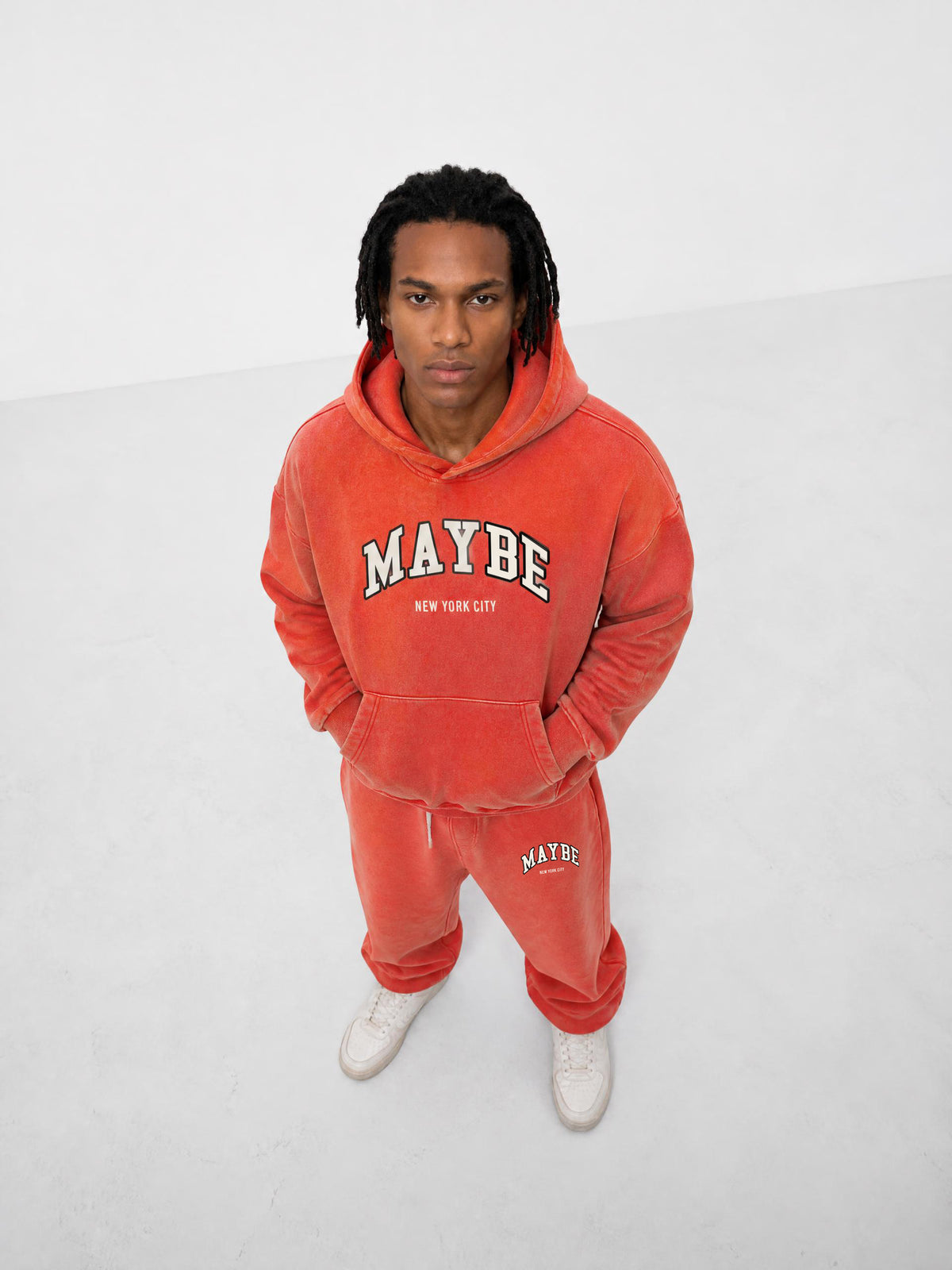 Arc Logo Vintage Washed Boxy Fleece Hoodie