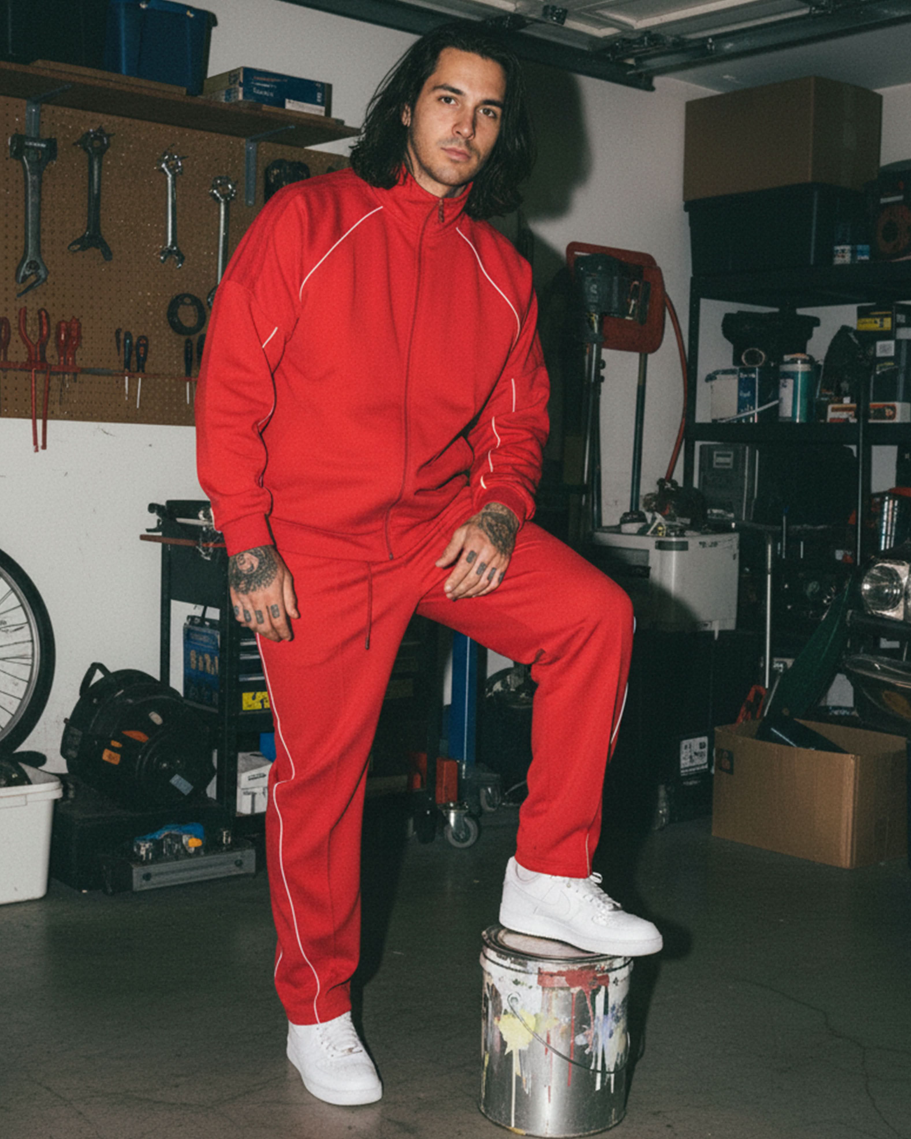 EVERYDAY Reflection Striped Raglan Sleeve Jacket