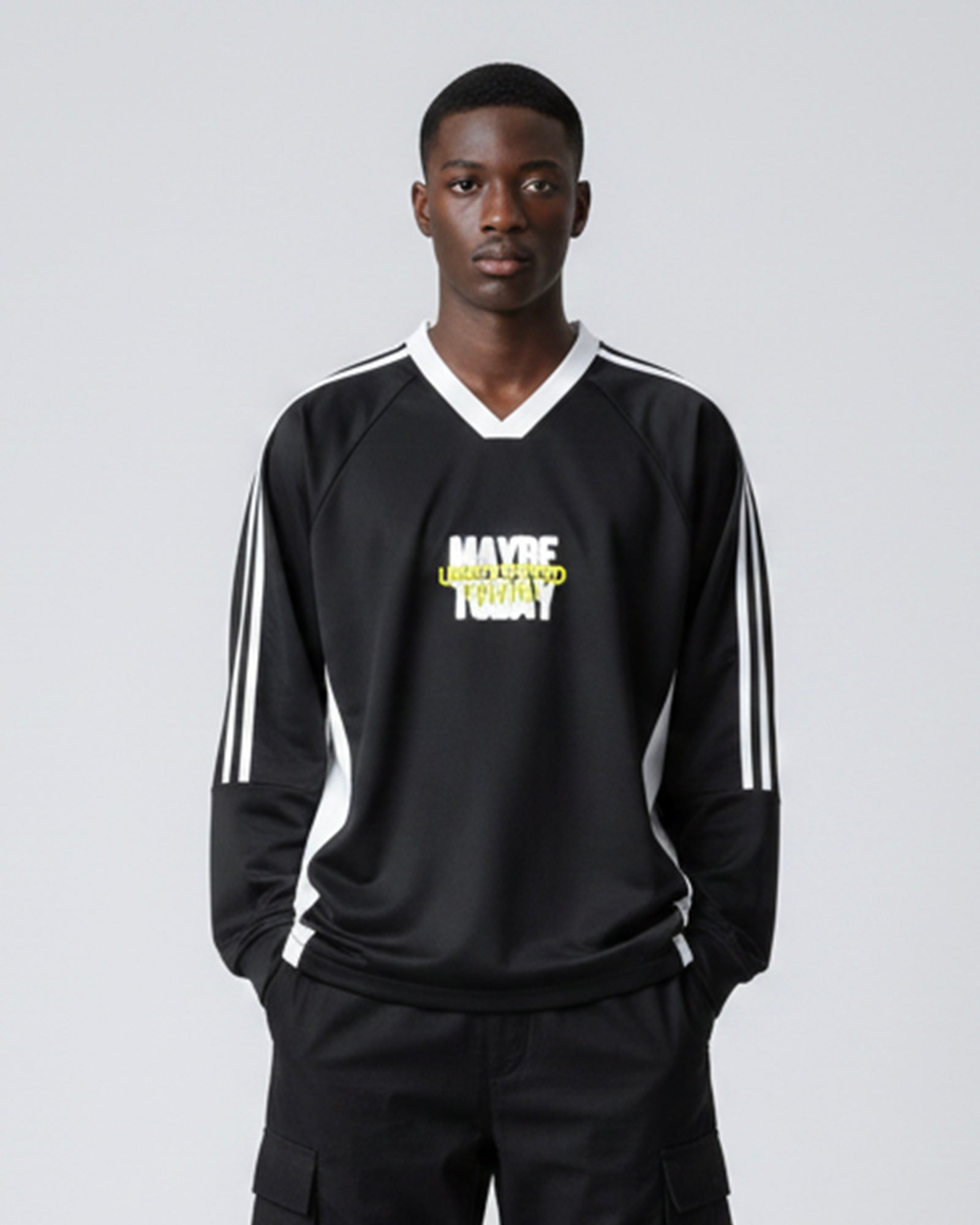 Unfiltered Truth Color-Block V-Neck Long-Sleeve Shirt