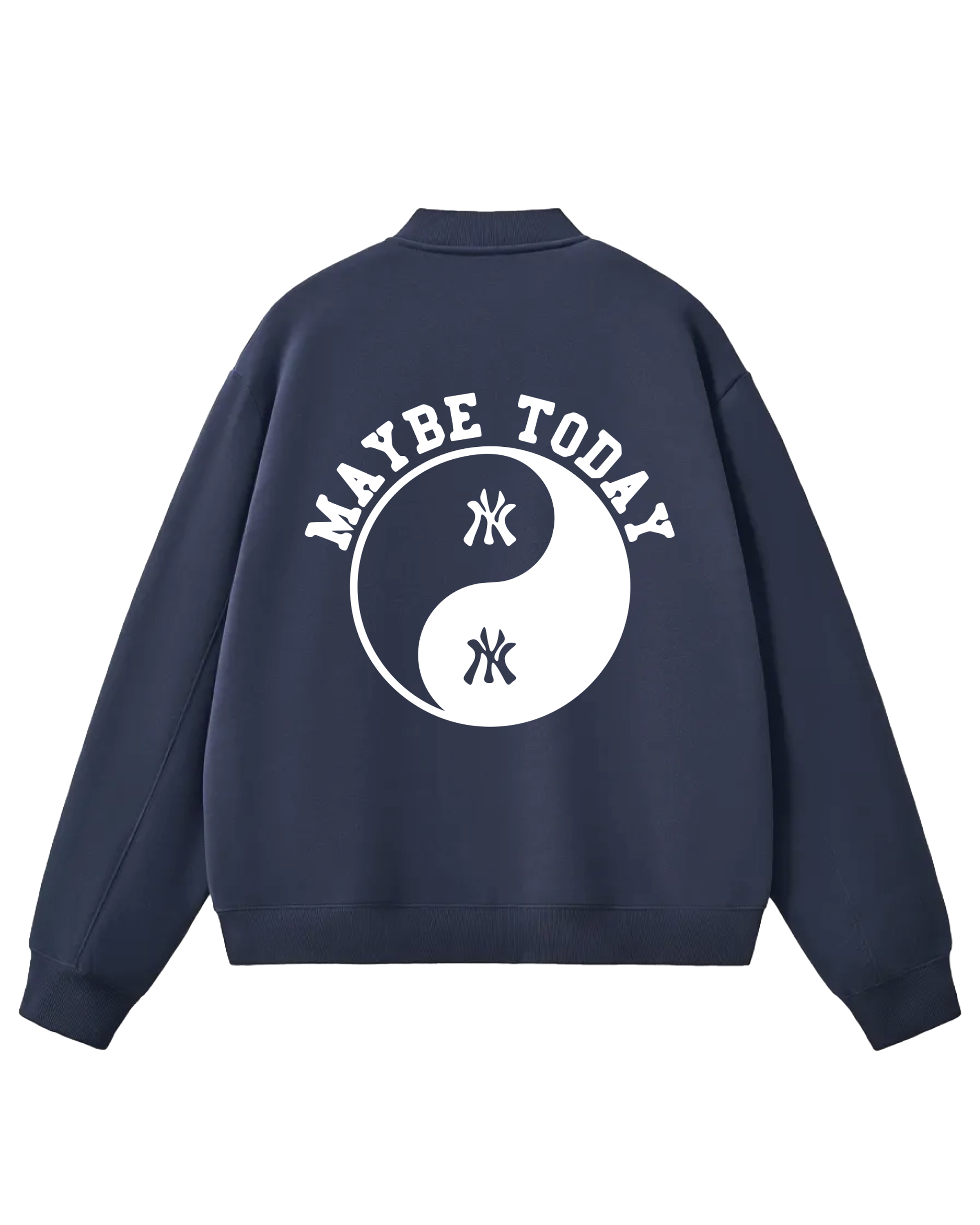 yiNYang Zip-Up Fleeced Varsity Jacket