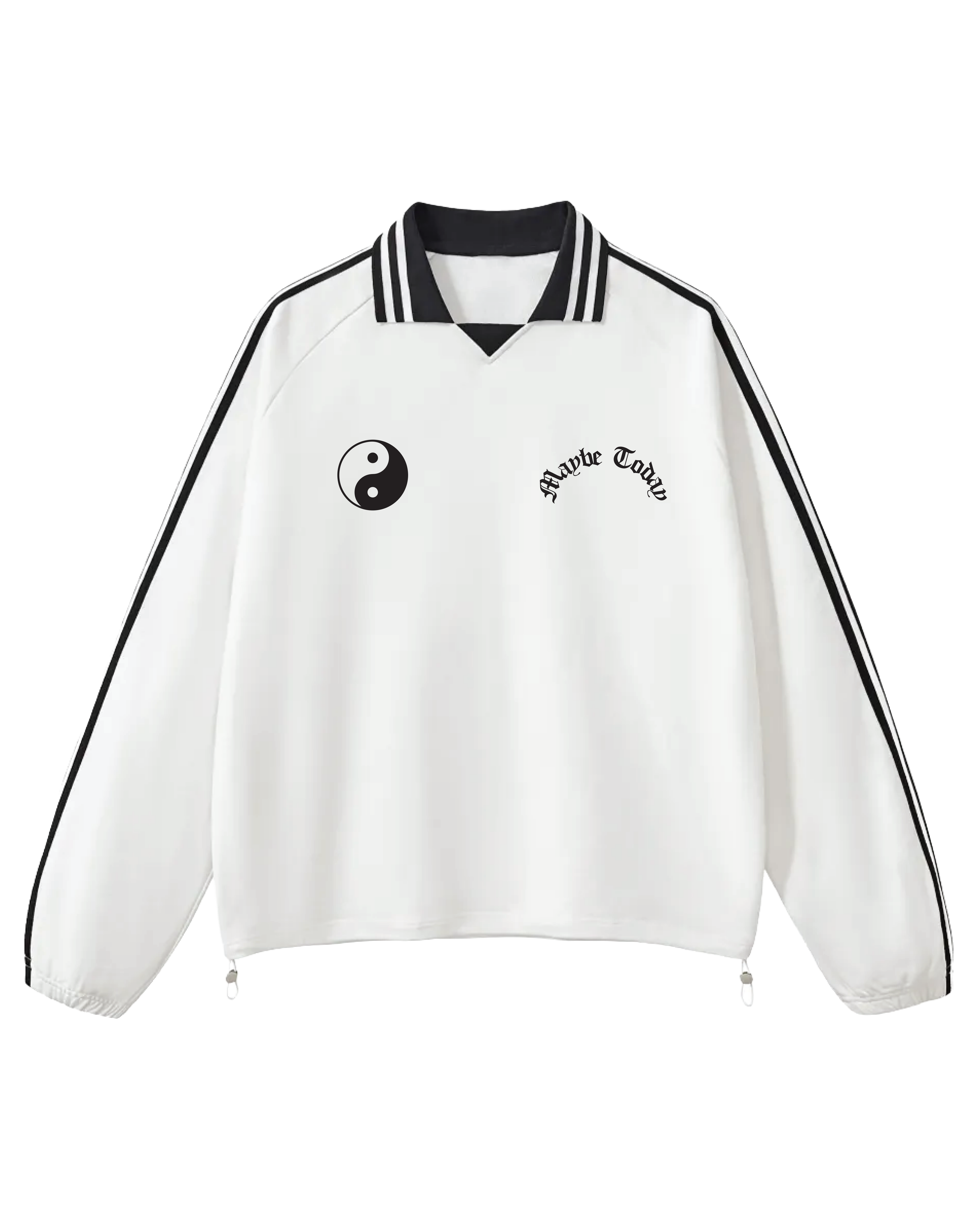 Yin Yang Lapel Collar Sweatshirt Jersey